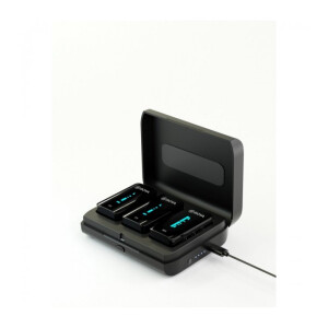 Boya BY-XM6-K2 миниатюрная 2,4 ГГц двухканальная беспроводная микрофонная система в зарядном кейсе