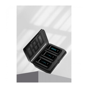 Boya BY-XM6-K2 миниатюрная 2,4 ГГц двухканальная беспроводная микрофонная система в зарядном кейсе