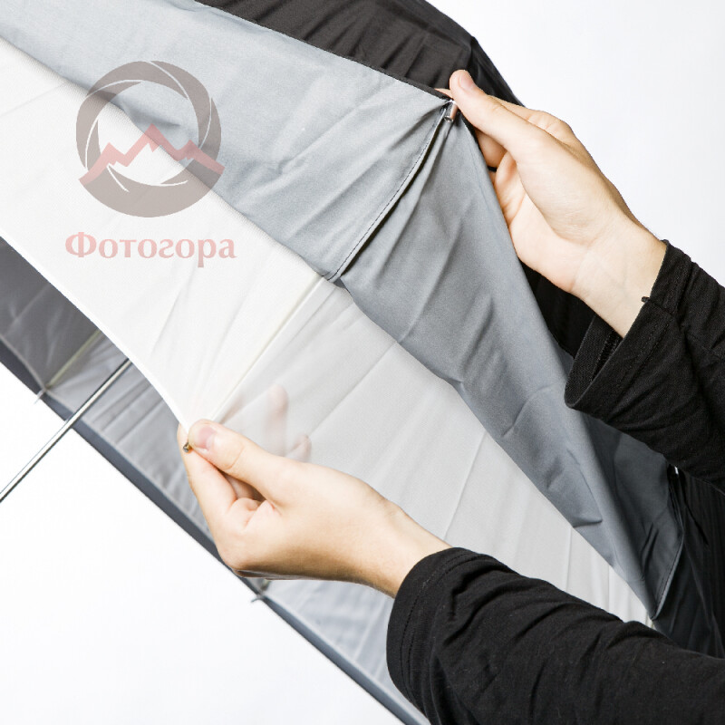 Grifon URN-T 162 TWB зонт белый на отражение и просвет со съемным куполом диаметр 125 см