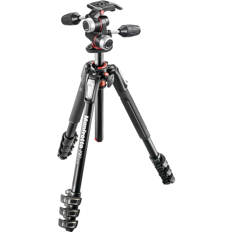 Manfrotto MK190XPRO4-3W 190 Alu 3 section Kit 3w-head штатив для фото- или видеокамеры