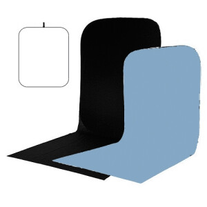 Visico BP-026 складной черный/белый/голубой фон с пологом 1,5х1,8х2 м