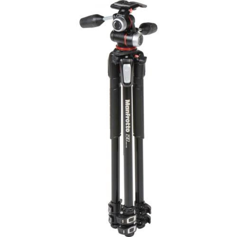 Manfrotto MK190XPRO3-3W 190 Alu 3 section Kit 3w-head штатив для фото- или видеокамеры