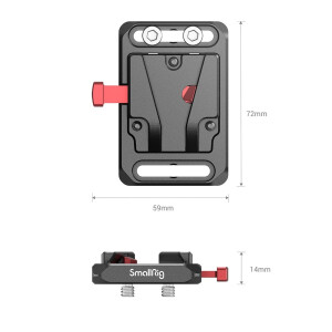 SmallRig 2987 адаптер крепления аккумулятора Mini V Mount Battery Plate