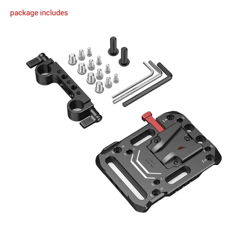 SmallRig 3016 адаптер крепления аккумулятора V Mount Battery Plate с адаптером для 15мм направляющих