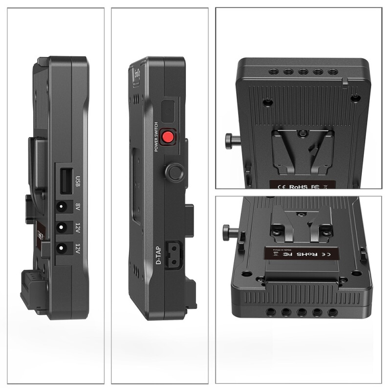 SmallRig 3203 адаптер крепления аккумулятора V Mount Battery Adapter Plate with Dual 15mm Rod Clamp