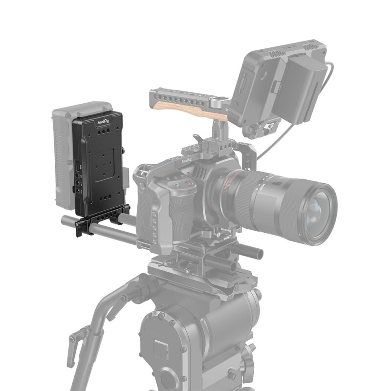 SmallRig 3203 адаптер крепления аккумулятора V Mount Battery Adapter Plate with Dual 15mm Rod Clamp
