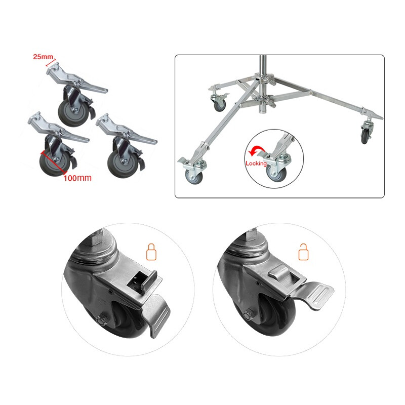 E-IMAGE EIHS03W Wheels for Stands w/25*25 mm leg комплект колес