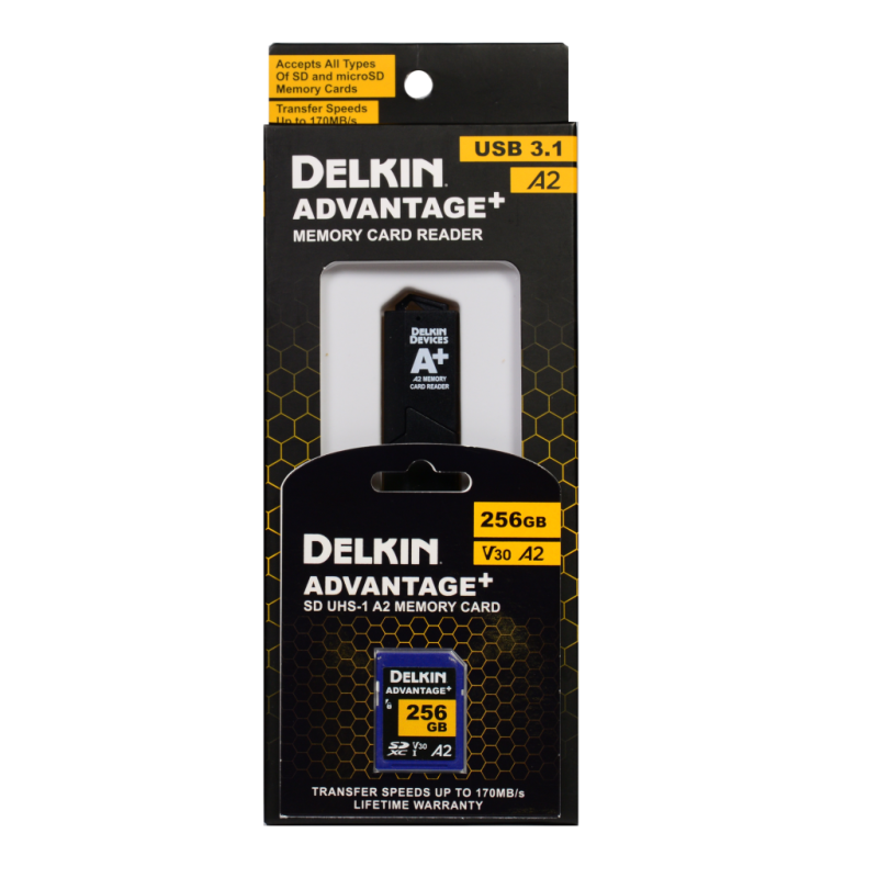 Delkin Devices Advantage SD Reader and Card Bundle 256GB комплект
