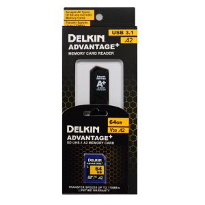 Delkin Devices Advantage SD Reader and Card Bundle 64GB комплект
