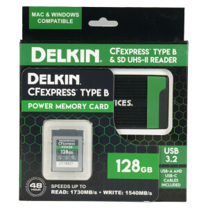 Delkin Devices CFexpress Type B Reader-56 and Card Bundle 128GB комплект