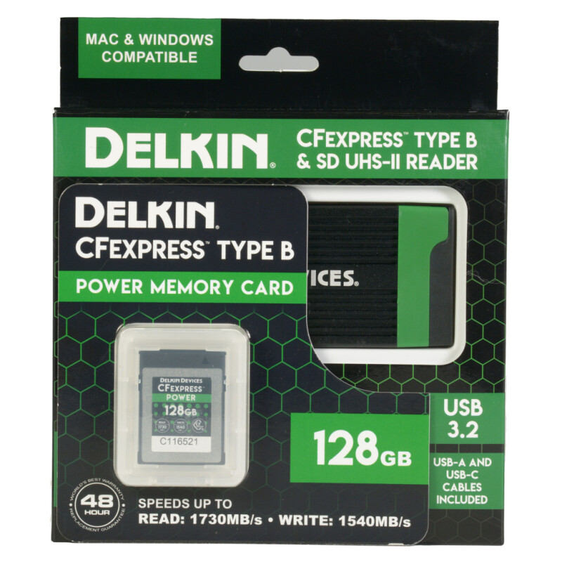 Delkin Devices CFexpress Type B Reader-56 and Card Bundle 128GB комплект