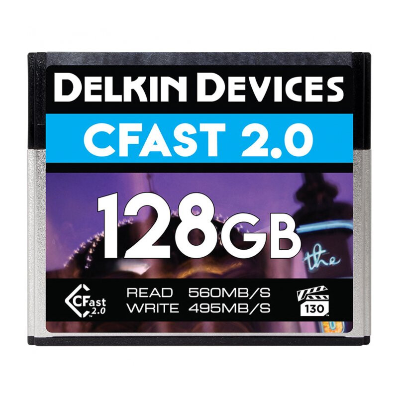 Delkin Devices Premium CFast 2.0 128GB 560X VPG 130 карта памяти