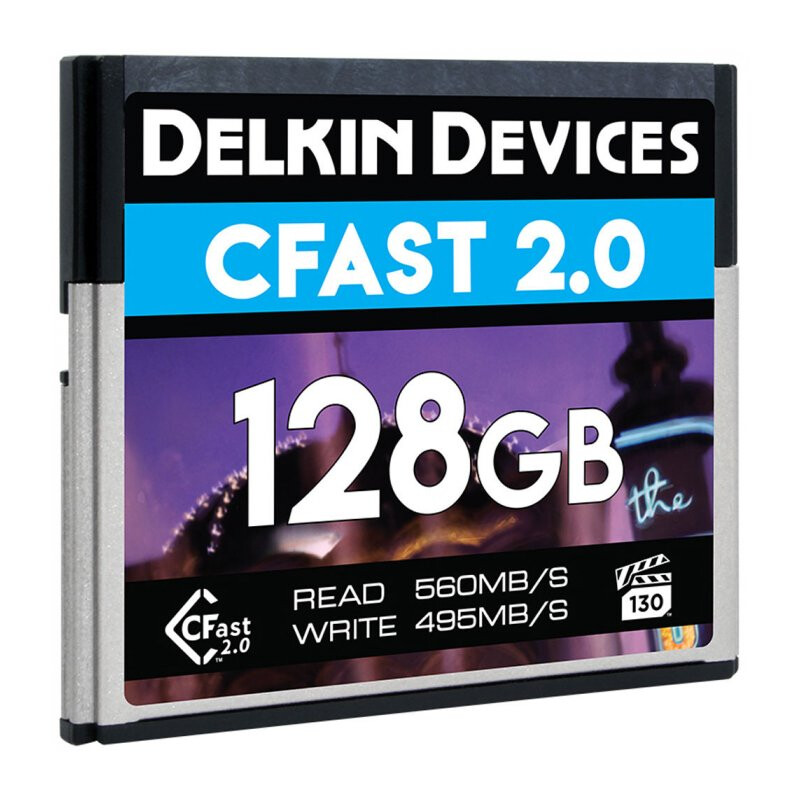 Delkin Devices Premium CFast 2.0 128GB 560X VPG 130 карта памяти