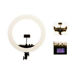 E-IMAGE RL-18 B 18&quot; LED ring light with battery slot and LCD scree светодиодный осветитель кольцевой