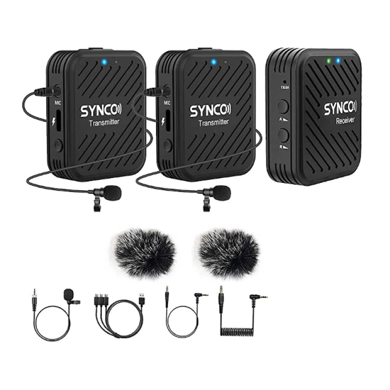 SYNCO G1(A2) беспроводная микрофонная система 2,4 ГГц (2 передатчика)