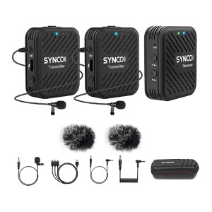 SYNCO G1(A2)Pro беспроводная микрофонная система 2,4 ГГц (2 передатчика) с кейсом-зарядкой