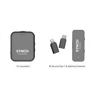 SYNCO G1TL радиосистема 2,4 ГГц приемник, передатчик (разъем Type-C/Lightning)