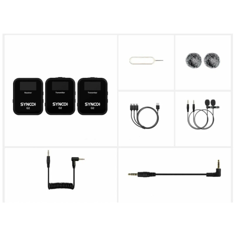 SYNCO G2(A2) беспроводная микрофонная система 2,4 ГГц (2 передатчика)