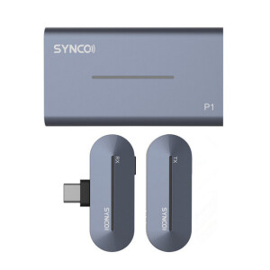 SYNCO P1T радиосистема 2,4 ГГц приемник, передатчик, футляр-зарядка (разъем Type-C)