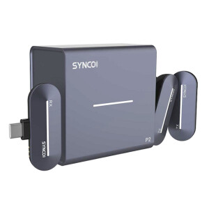 SYNCO P2L радиосистема 2,4 ГГц приемник, 2 передатчика, футляр-зарядка (разъем Lighting iPhone)