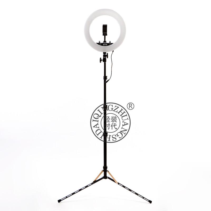 QZSD Q14+186 KIT BLACK кольцевой свет со стойкой черный