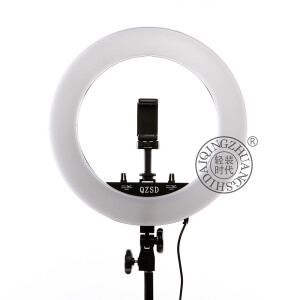 QZSD Q14+186 KIT BLACK кольцевой свет со стойкой черный