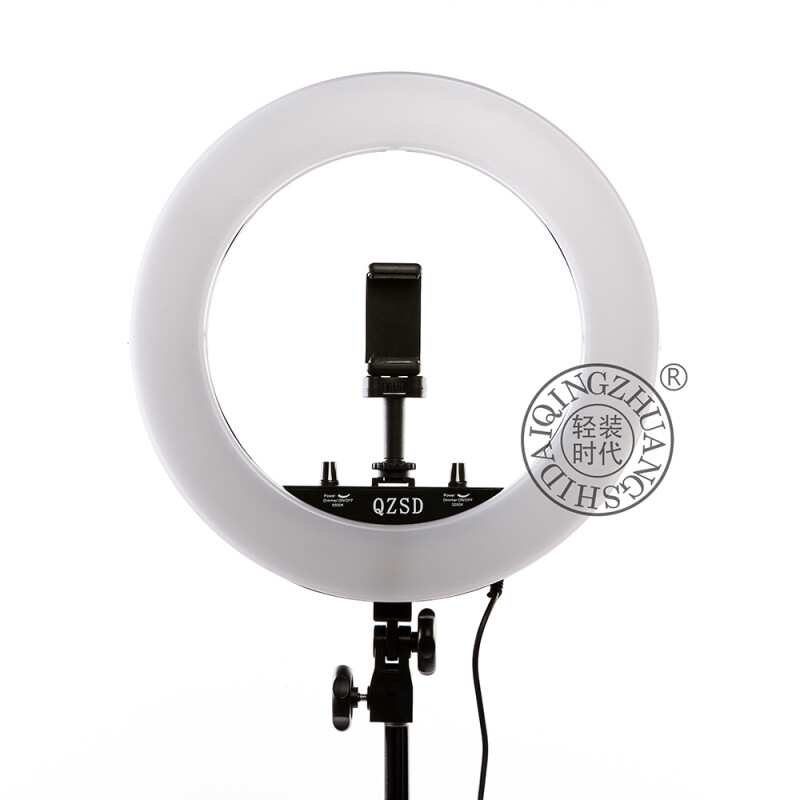 QZSD Q14+186 KIT BLACK кольцевой свет со стойкой черный