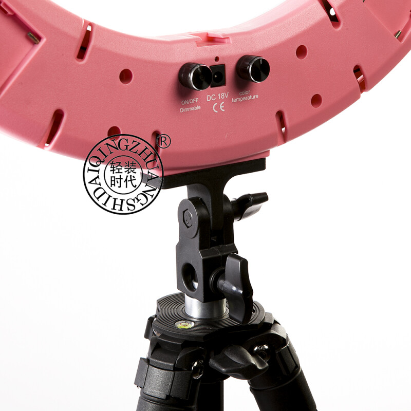 QZSD Q18+308 KIT PINK кольцевой свет 60 Вт с штативом розовый
