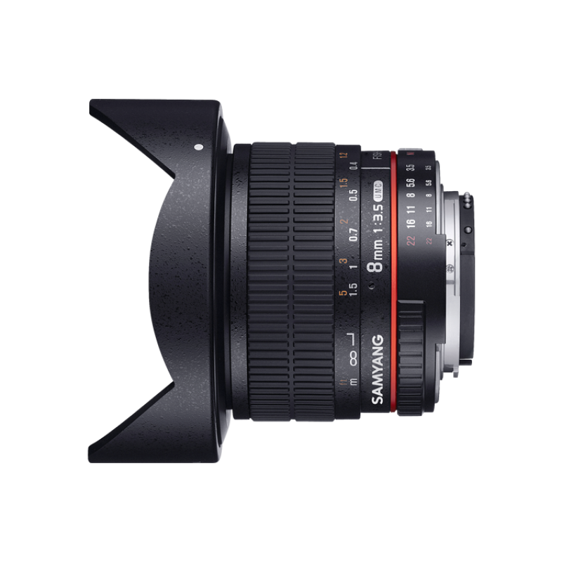 Samyang 8mm f/3.5 Fisheye APS-C AE Nikon (HOOD) (APS-C) объектив