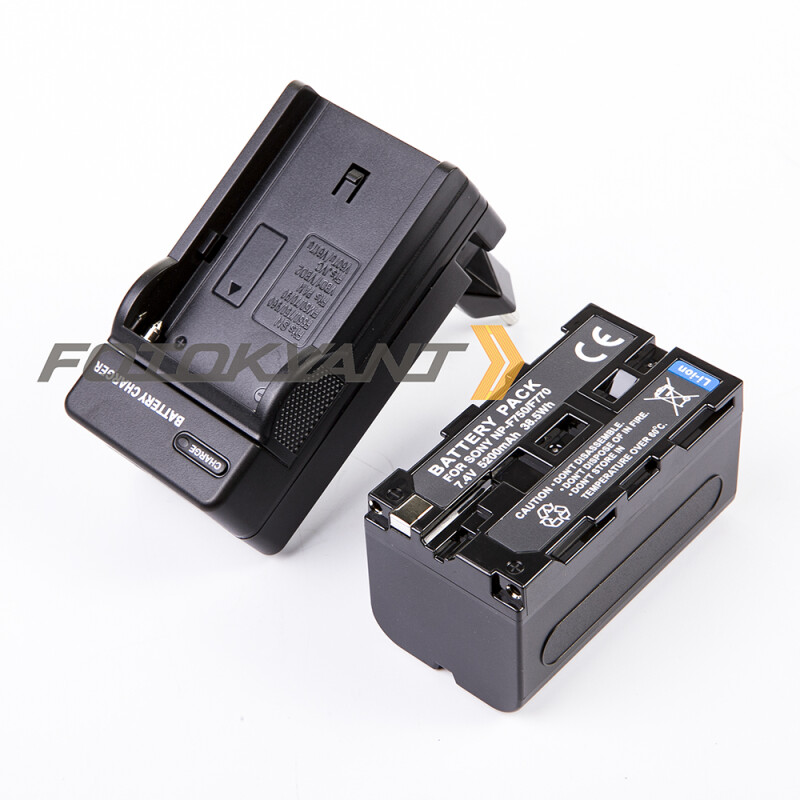 Fotokvant NP-F750/F770+NP-F-CH1 KIT аккумулятор 5200 mAh с зарядным устройством