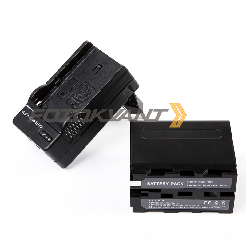 Fotokvant NP-F960/F970+NP-F-CH1 KIT аккумулятор 6600 mAh с зарядным устройством