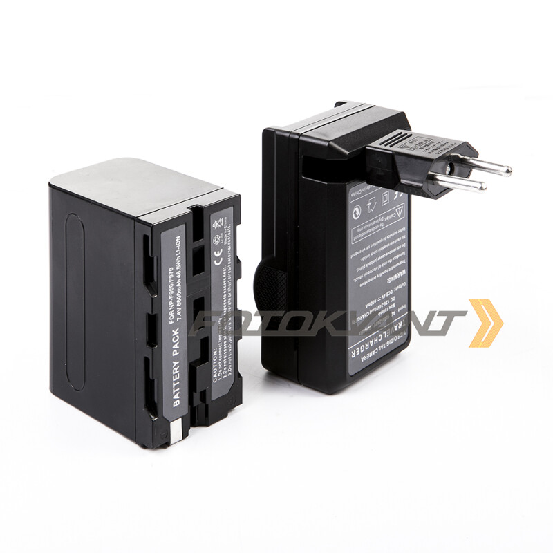 Fotokvant NP-F960/F970+NP-F-CH1 KIT аккумулятор 6600 mAh с зарядным устройством