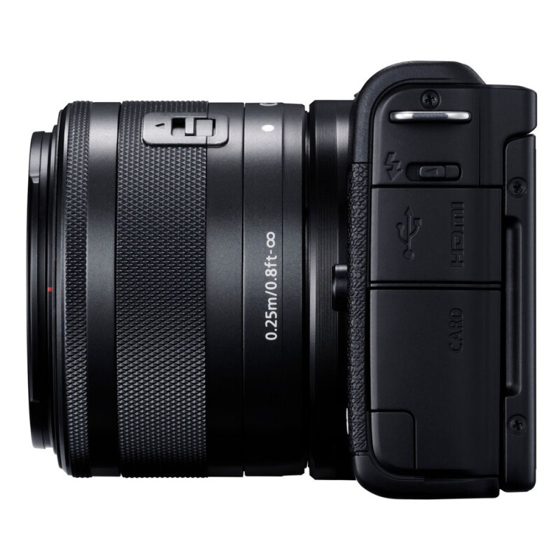 Canon EOS M200 kit EF-M 15-45mm f/3.5-6.3 IS STM беззеркальный фотоаппарат черный