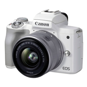Canon EOS M50 Mark II kit EF-M 15-45mm f/3.5-6.3 IS STM беззеркальный фотоаппарат белый