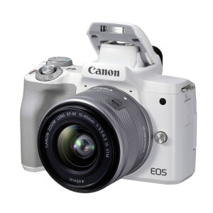 Canon EOS M50 Mark II kit EF-M 15-45mm f/3.5-6.3 IS STM беззеркальный фотоаппарат белый