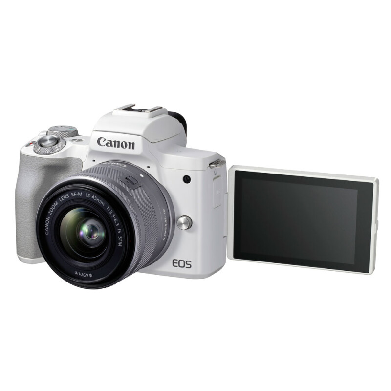 Canon EOS M50 Mark II kit EF-M 15-45mm f/3.5-6.3 IS STM беззеркальный фотоаппарат белый