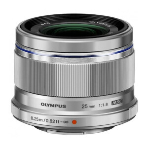 Olympus M.Zuiko Digital 25mm f/1.8 объектив серебро