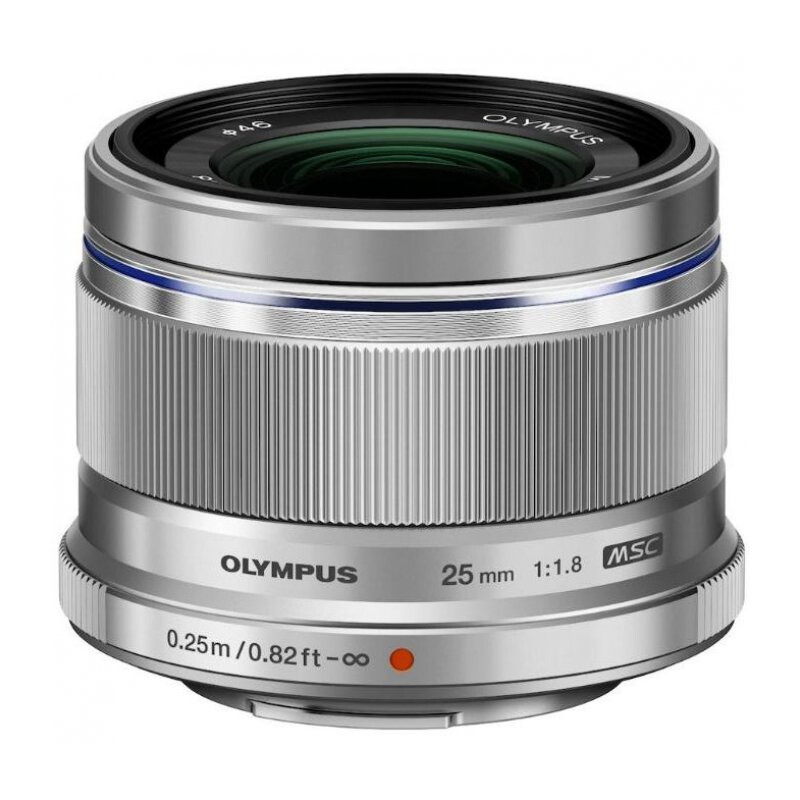 Olympus M.Zuiko Digital 25mm f/1.8 объектив серебро