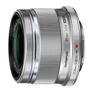 Olympus M.Zuiko Digital 25mm f/1.8 объектив серебро
