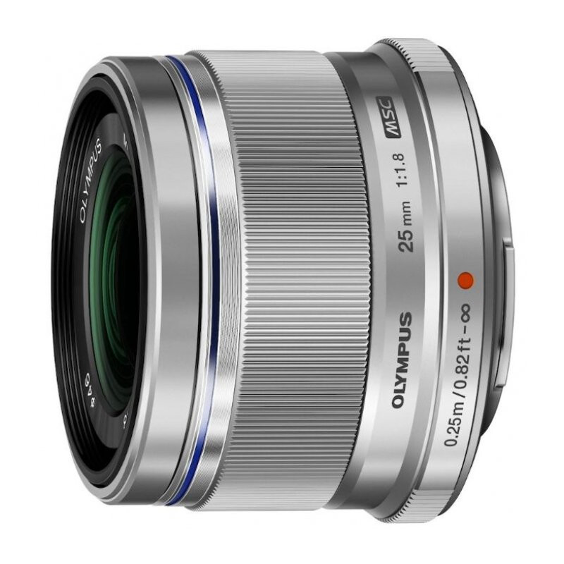 Olympus M.Zuiko Digital 25mm f/1.8 объектив серебро