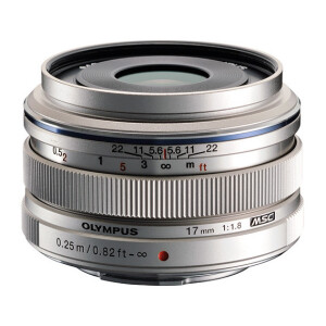 Olympus M.Zuiko Digital ED 17mm f/1.8 объектив серебро