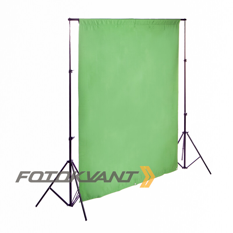 Fotokvant BGF-1520 Grey/Green + V-2117 двусторонный тканевый фон с системой установки ворота