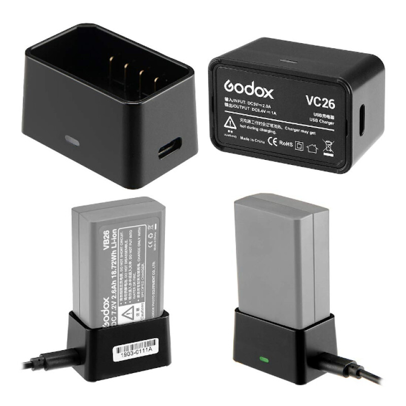 Godox VC26 USB зарядное устройство для аккумулятора V1