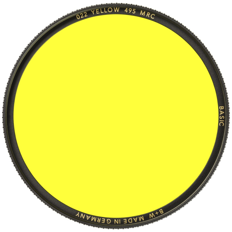 B+W BASIC 022 Yellow MRC 495 77 светофильтр жёлтый для черно-белой съемки 77мм