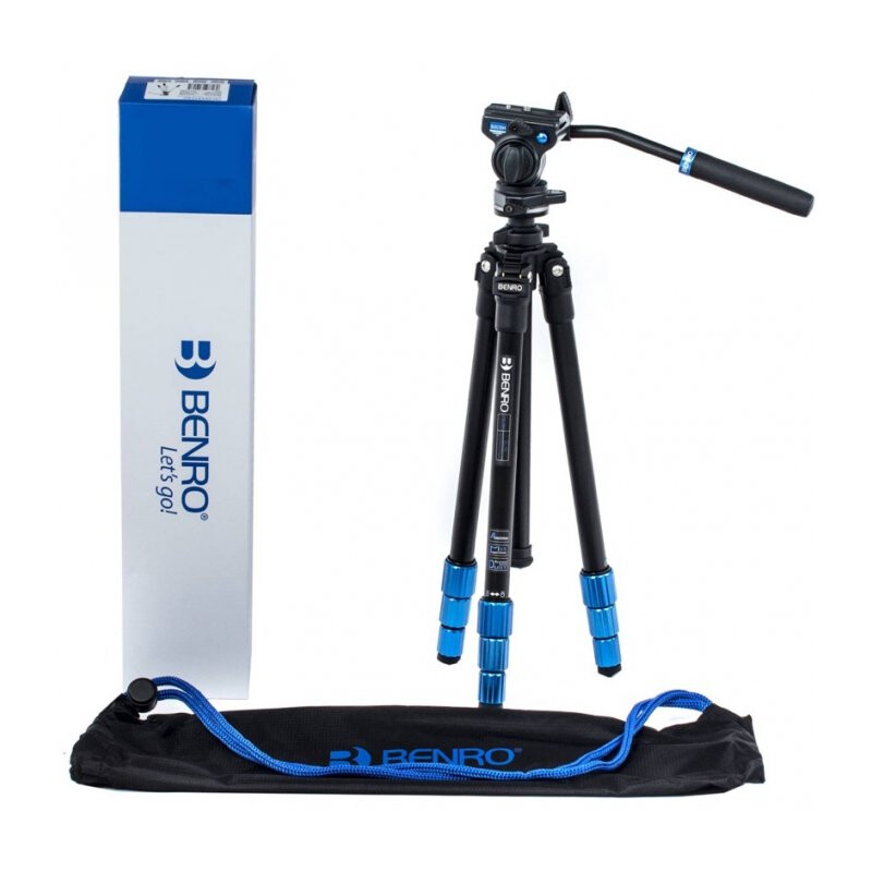 Benro TSL08AS2CSH Slim штатив c видеоголовой/алюминиевый с цангами