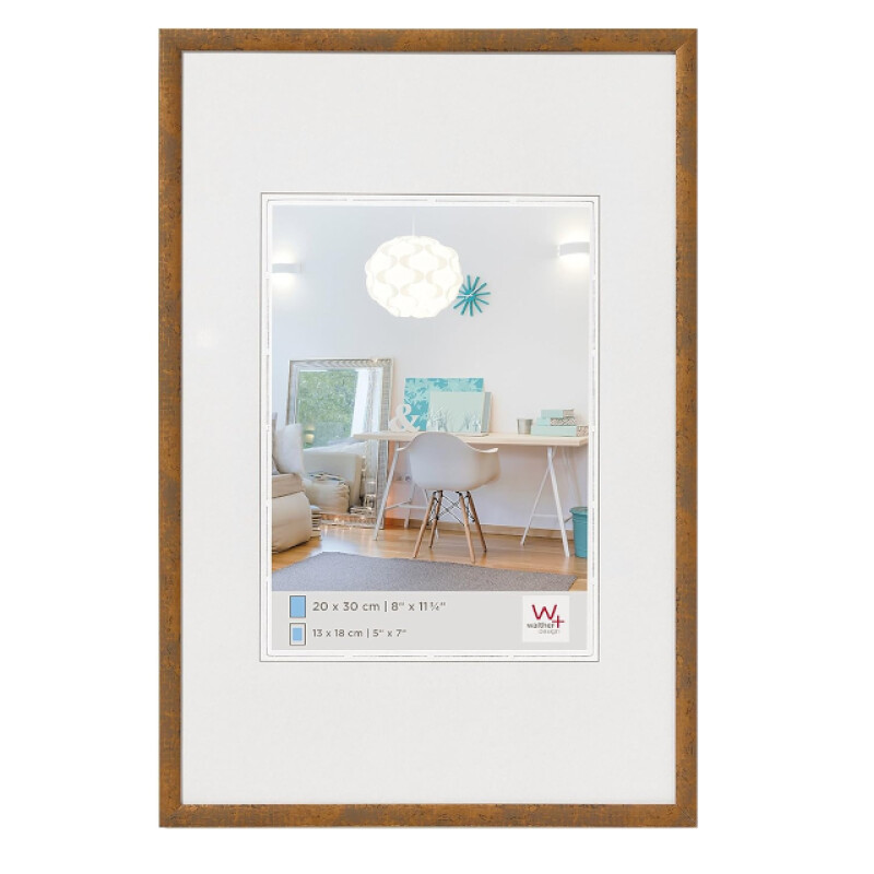 WALTHER KV015X N.Lifestyle  пластиковая серо-коричневая фоторамка 10x15