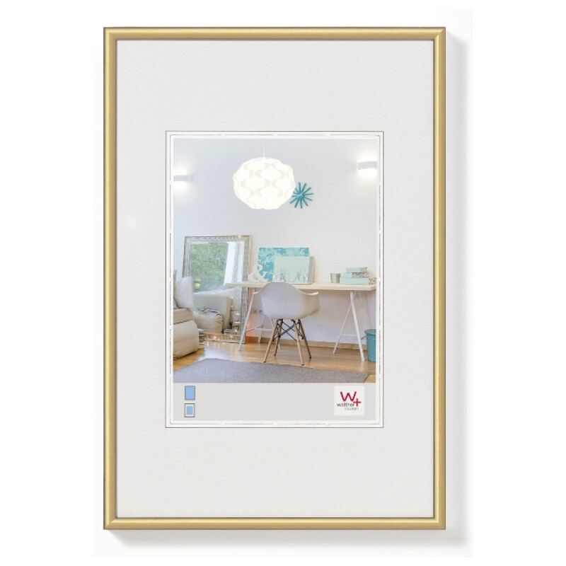 WALTHER KV045G N.Lifestyle пластиковая фоторамка золотого цвета 30x45