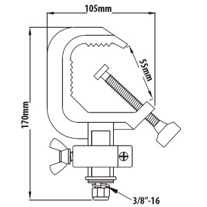 KUPO C-05QP Aluminum alloy clamp quickly release зажим-крюк