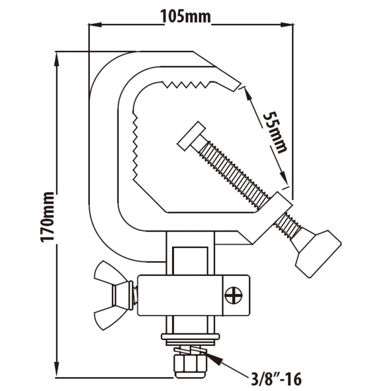 KUPO C-05QP Aluminum alloy clamp quickly release зажим-крюк