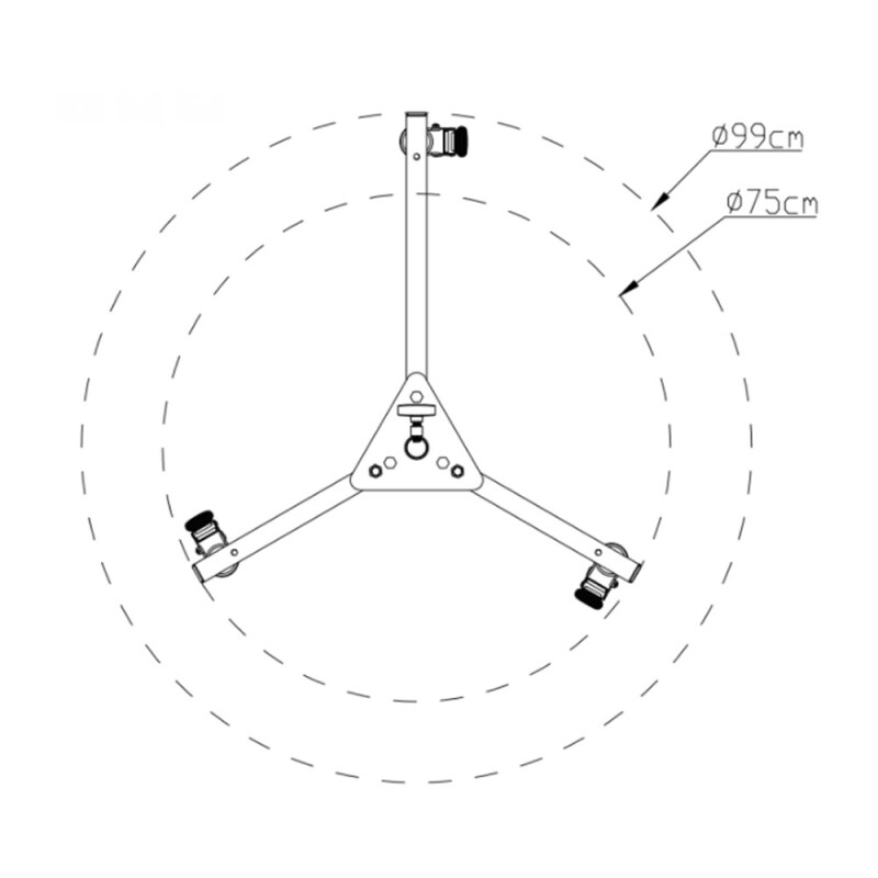KUPO 351 Mighty runway base stand w/jne extra 12 база стойки на колёсах